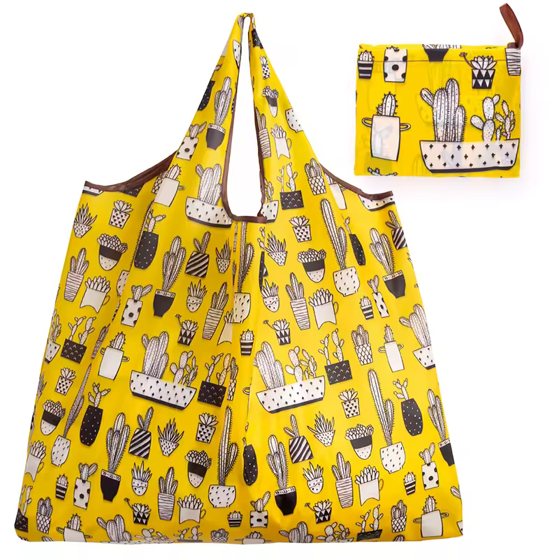 Big Size Thick Nylon Large Tote ECO Reusable Polyester Portable Shoulder Women's Handbags Folding Pouch Shopping Bag Foldable - Image 16