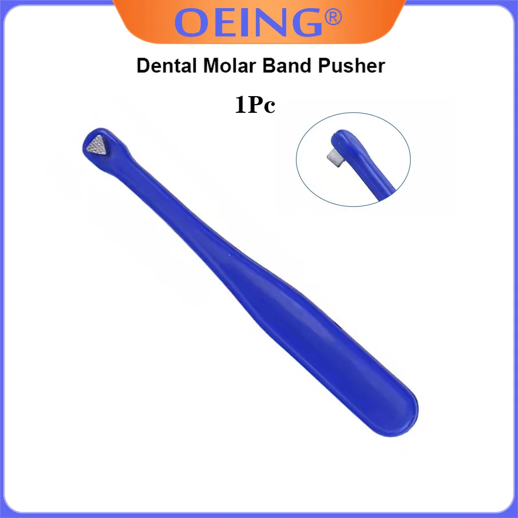 1pc dental ortodôntico molar banda empurrador mordida vara assento serrilhado ponta assento instrumento manual molar bandas anel push elevador