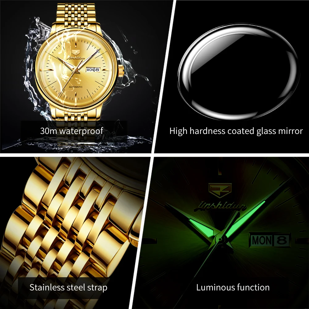 JSDUN Original Luxury Automatic Mechanical Male Watch Casual Fashion Men\'s Wrist Watches High Quality Waterproof Watches for Men