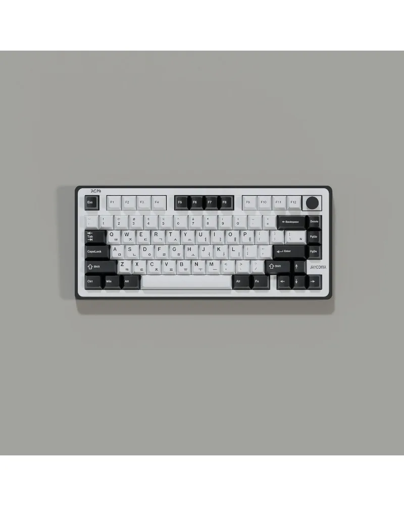 Korean two-color injection molding black and white keycaps Original factory height Boxed Pbt material Full set of mechanical key