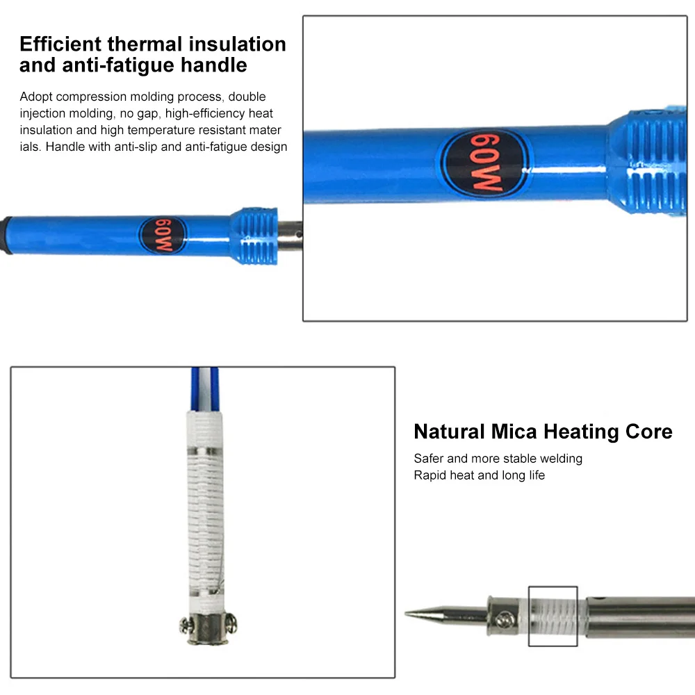 Electric Soldering Iron 110V-240V 30W/40W/60W Welding Solder Rework Station Heat Pencil Tips Repair Tools