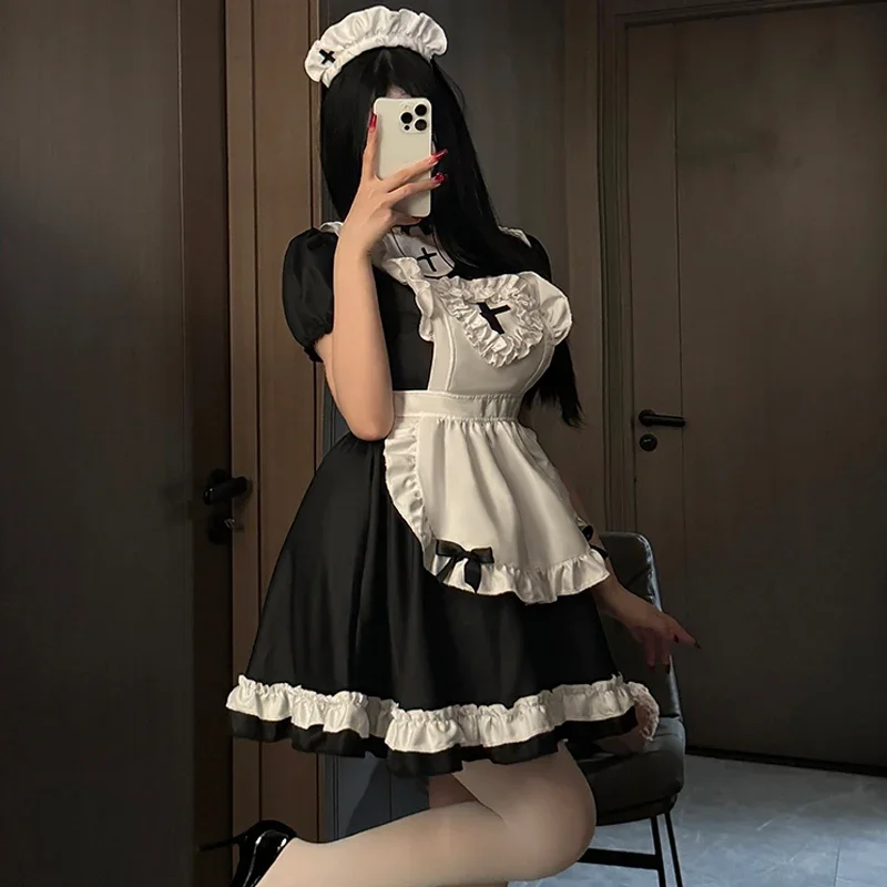 Lolita Dress Maid Dress Plus Size Skirt Cute Girl Dress Cosplay Costumes Party Suit Maid Roleplay Costume Stage Performance