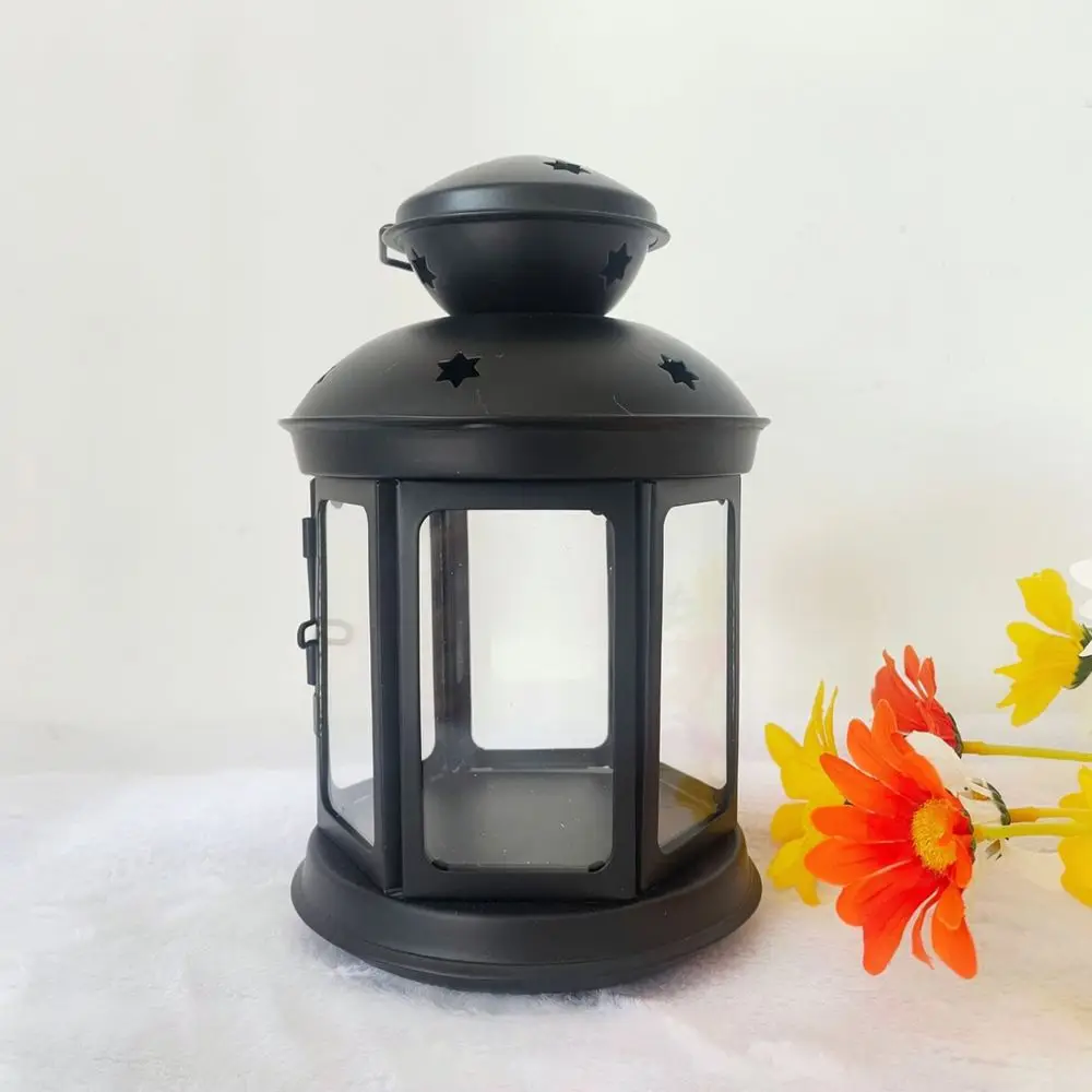 Iron Star Decorative Craft Candle Holder Metal Lantern For DIY Home Ornament Wedding Party Festive Table Centerpiece