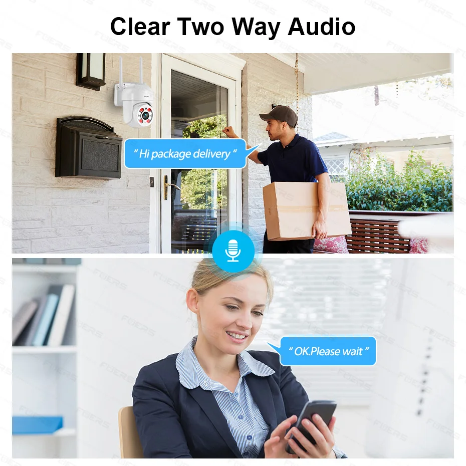 Imagem -06 - Fuers 5mp 3mp Wifi Câmera ip Controle Ptz para Áudio em Dois Sentidos ao ar Livre Detecção Humana Rastreamento Automático Câmera de Segurança Cctv à Prova Dágua