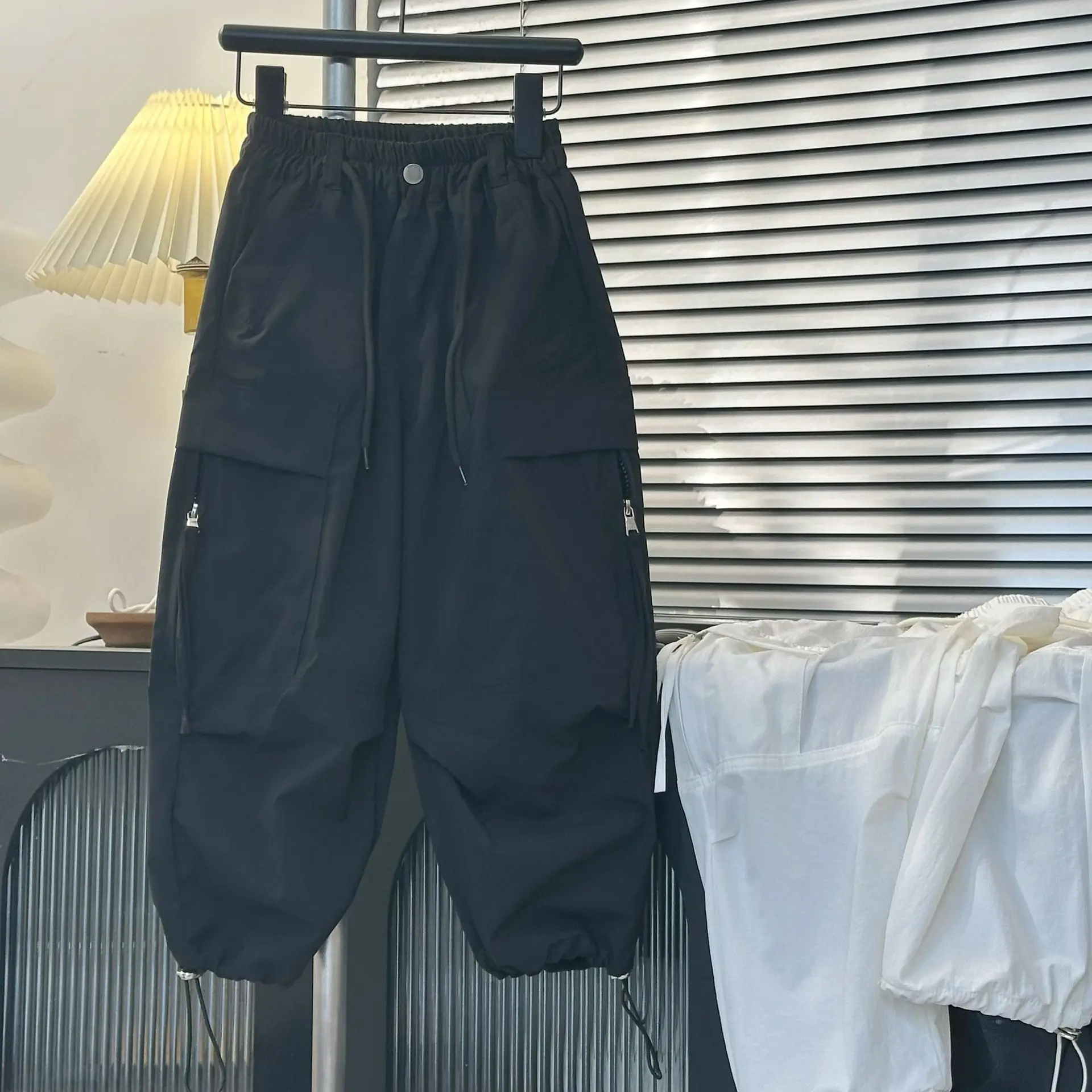 Spring and Autumn Summer New Children's Pocket Long Pants Casual Pocket Work Pants for Boys and Girls Kids Fashion Pants