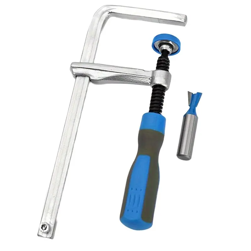 

A92P For Track Saw Guide Rail Compatible Dovetail Clamp With Soft-Grip Handle+ Dovetail Router Bit DIY Desktop Groove Set