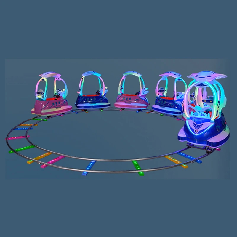 

Custom Kids Small Electric Music Ride on Trains Outdoor Amusement Park Ride Children Mini Track Train Ridespromote sales