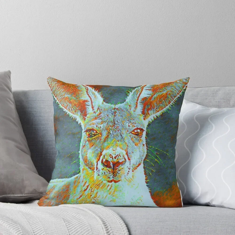 

Cute Kangaroo Watercolor Painting Throw Pillow Christmas Pillow Covers Decorative Cushion home decor items pillow