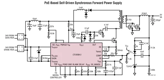 LTC4269CDKD-2 LTC4269IDKD-2 LTC4269 - IEEE 802.3at High Power PD and Synchronous Forward Controller with AUX Support
