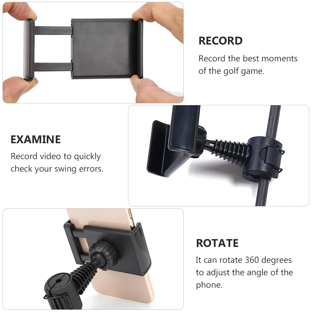 

Golf Phone Holder Swing Record Practical Training Accessories Trustworthy Portable Abs