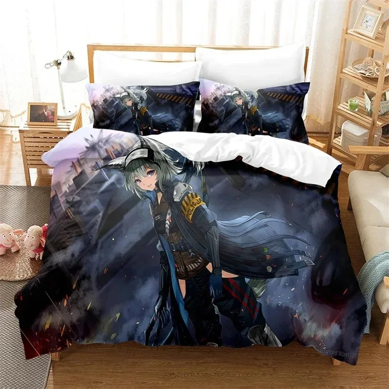 

3D Print Game Arknights Bedding Set,Duvet Cover Comforter Bed Set Quilt Cover Pillowcase,King Queen Twin Size Boys Girls Adults