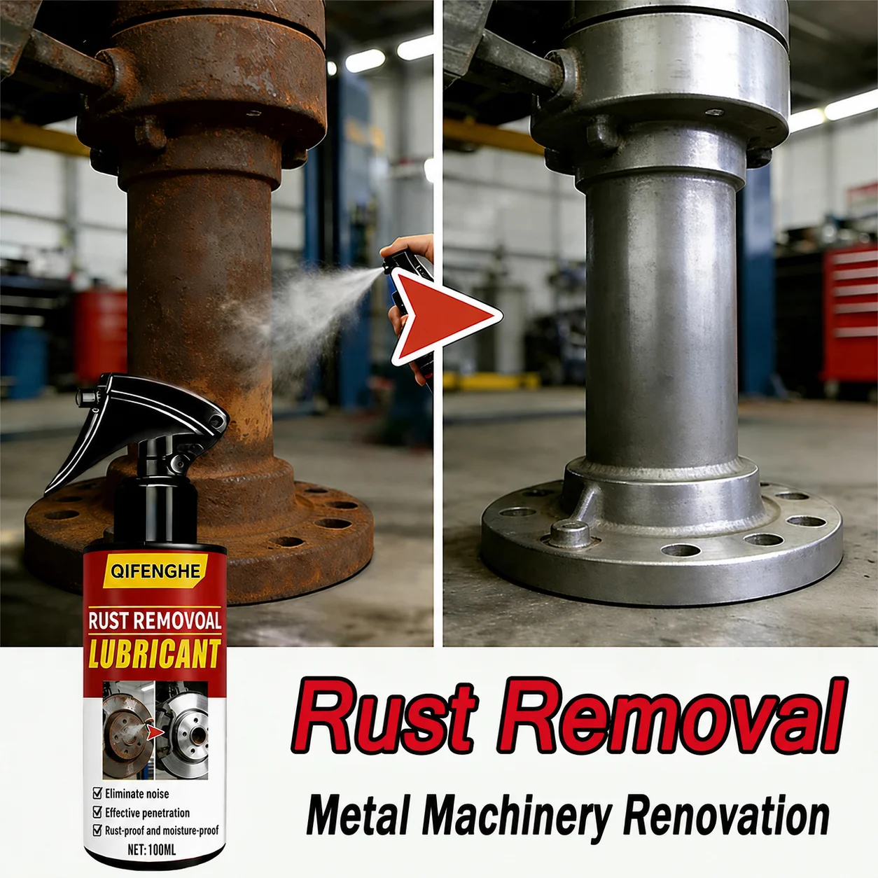 Leistungsstarkes Auto-Rostentfernungsspray mit großer Kapazität – für Auspuffanlagen/Radpflege, Metallpulverentferner. – Detail 8