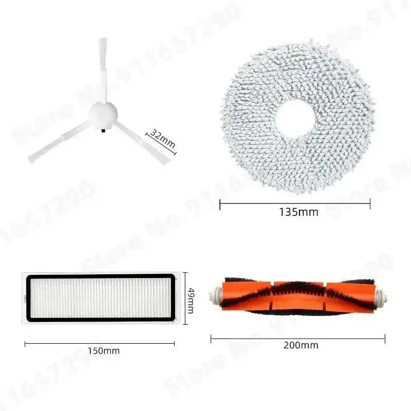 อะไหล่สำหรับเครื่องดูดฝุ่น XiaoMi Mijia Omni All-in-One B101CN / Dreame S10 / S10 Pro ผ้าถูพื้น ไส้กรอง Hepa แปรงหลัก แปรงข้าง ถุงเก็บฝุ่น