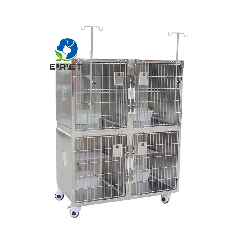 EUR PET Best Price Veterinary Instrument Practical Veterinary Clinic Cage Veterinary Cages Stainless Steel