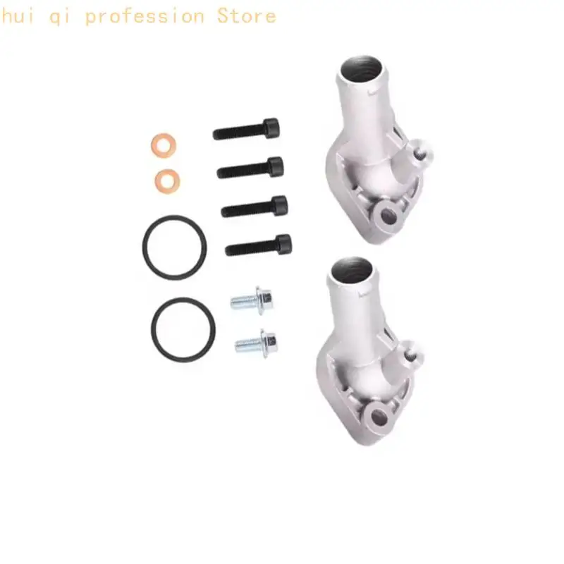 Engine Thermostat Outlet Cover Set with O-Rings and Mounting Bolts 420222690 H8WE