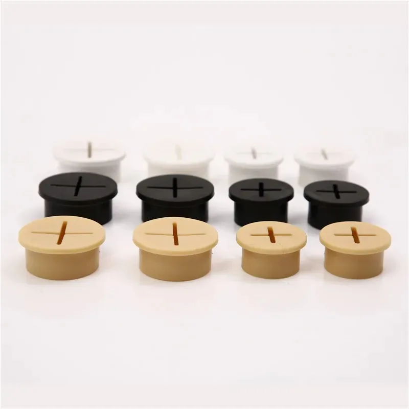 5PCS  Flexible Rubber Round Cable Hole Cover Gasket Office Desk TV Console Furnitures Cord Pass Through Grommet Wire Organizer