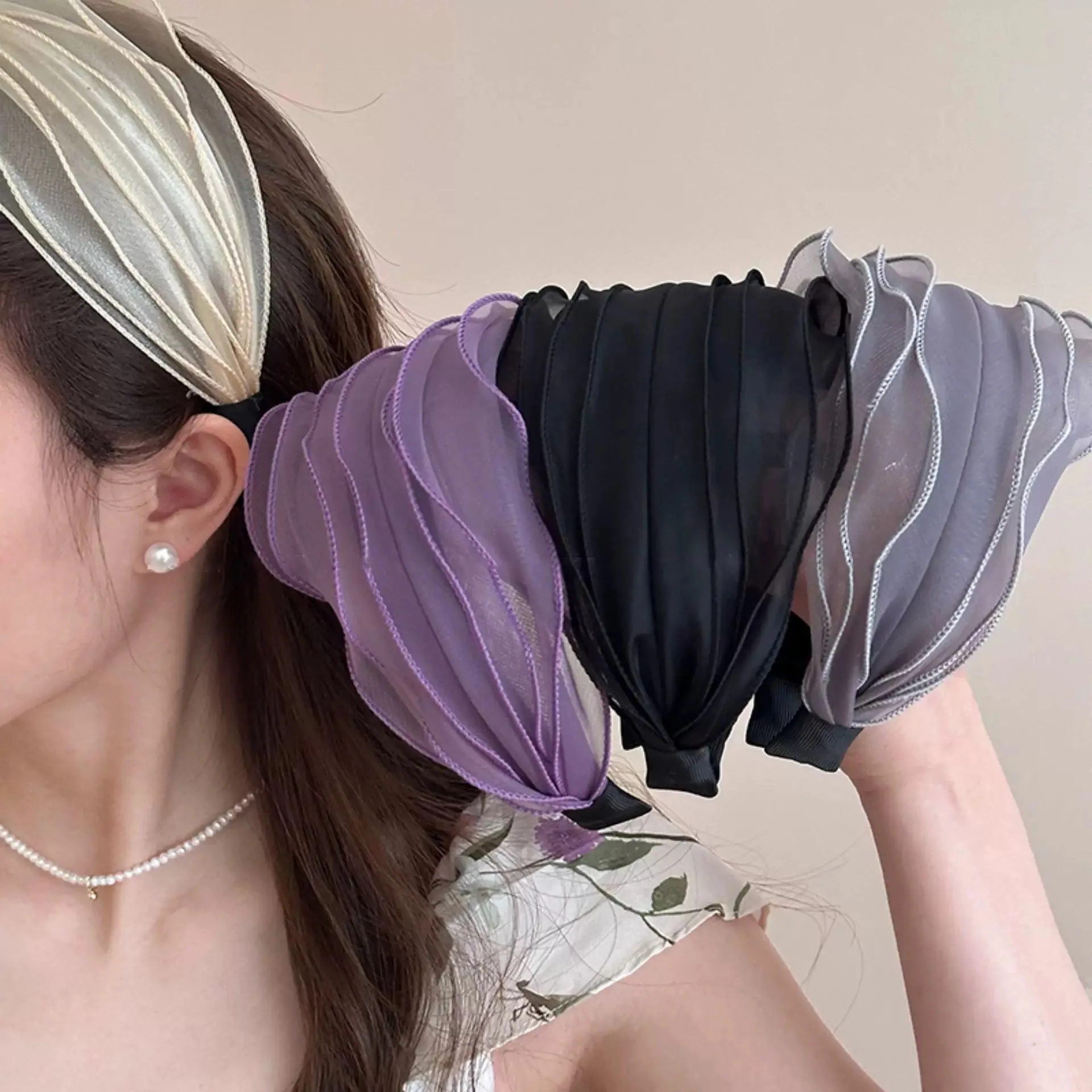 

AWAYTR Lace Wide Headbands For Women Girl Hairbands Vintage Hair bands Female Bohemia Head Band Hoop Hair Accessories Gift