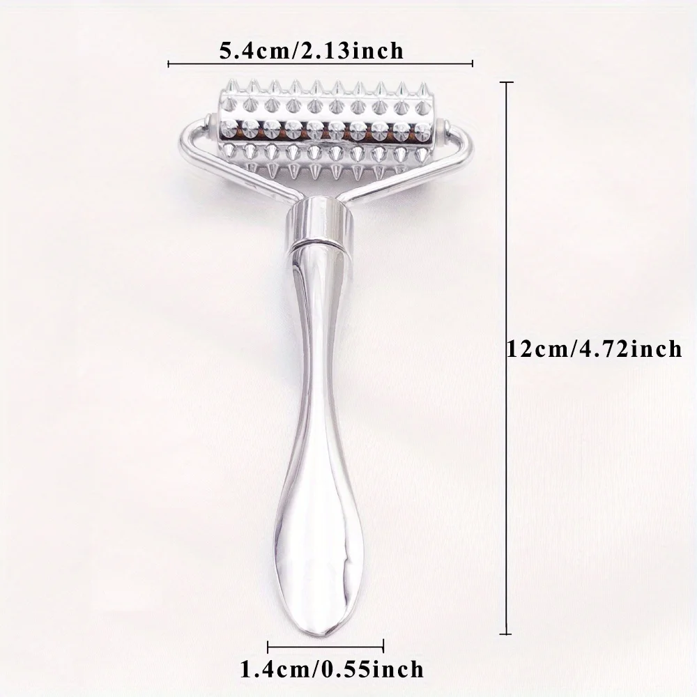 Edelstahl Gesichtsmassage Roller Gua Sha Werkzeug Massagegerät für Gesicht Ganzkörper Beauty SPA Hautpflege Werkzeuge Akupressur Massagegerät