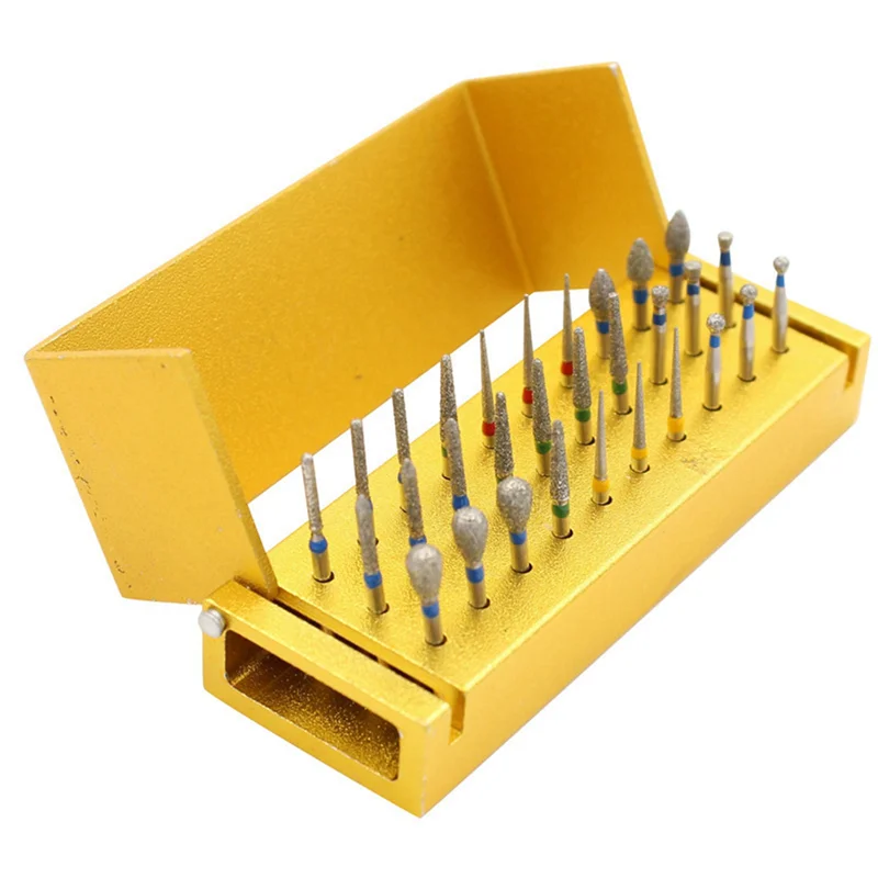 ABBN-120 個ダイヤモンドバードリル + ブロック高速ハンドピースホルダーアルミム器具歯のホワイトニング用