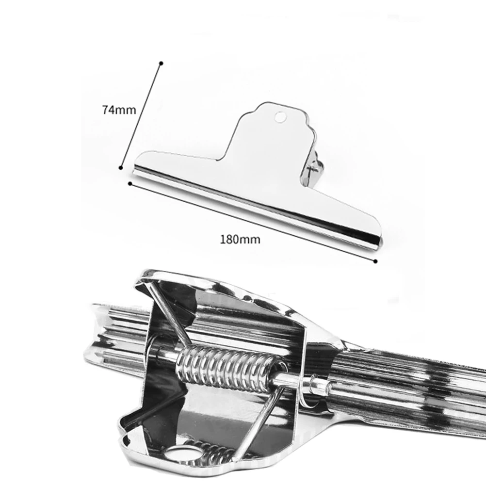 

Large Stainless Steel Bulldog Clips for Papers Files Binder Strong Spring Metal Hinge Clip Office Home Jumbo Paper