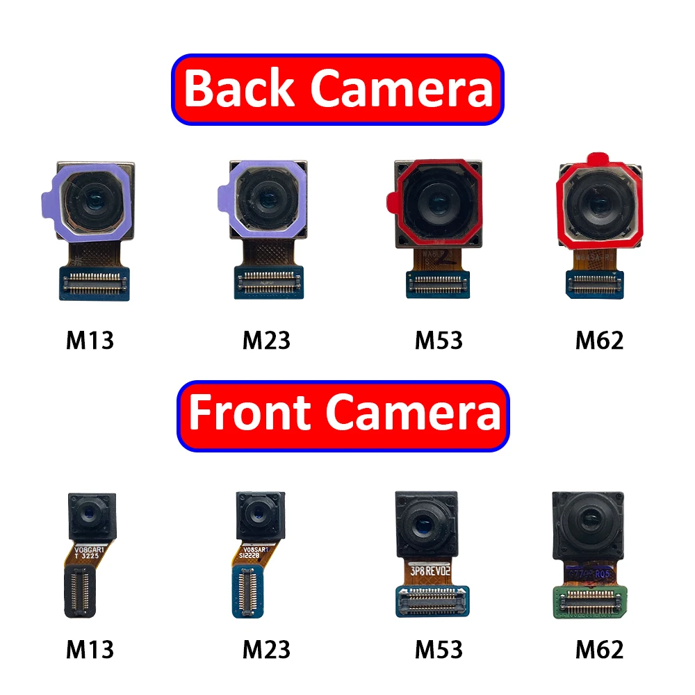 For Samsung M13 M23 M30 M31 M32 M53 M62 Camera Back Front Small Depth Wide Main Rear Camera Flex Cable Phone Repair Parts