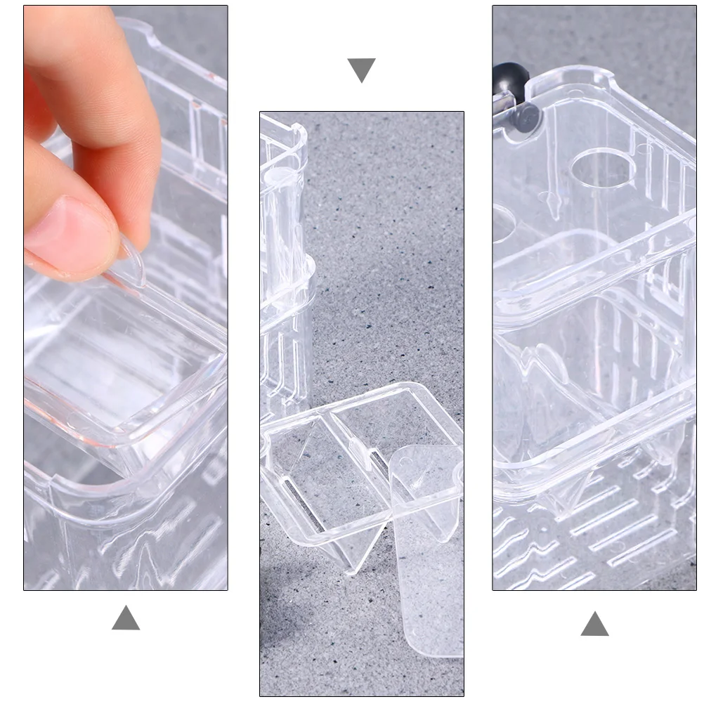 

2Pcs Fish Isolation Box Acrylic Breeding Box Transparent Durable Aquarium Tank Divider for Fish Hatchery Survival
