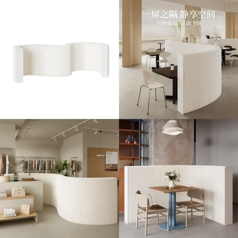 Waterproof Paper Folding Room Divider Half Screen Portable Partition for Living Room Entrance Commercial Event Exhibition