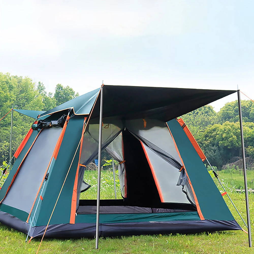 

4 Big Windows Automatic Quick Open Beach Camping Tents 8-12 Persons High Quality Waterproof Outdoor Family Travel Camping Tent