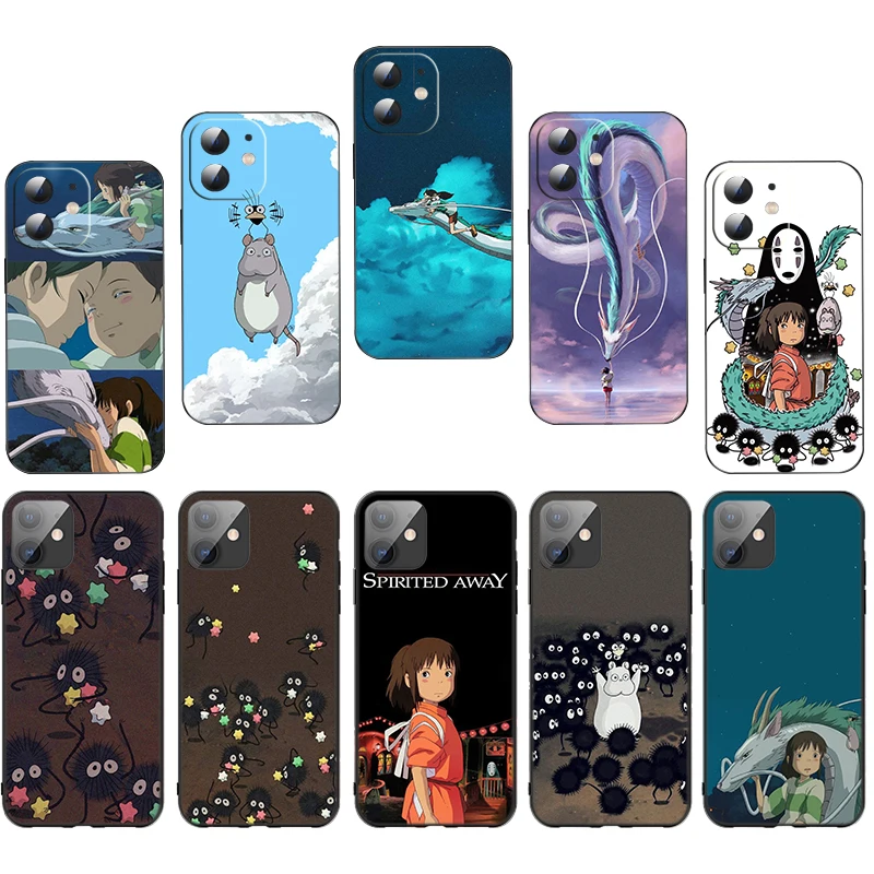 

X37 S-Spirited away Soft Silicone Case for iPhone 15 16Pro Max Plus Cover