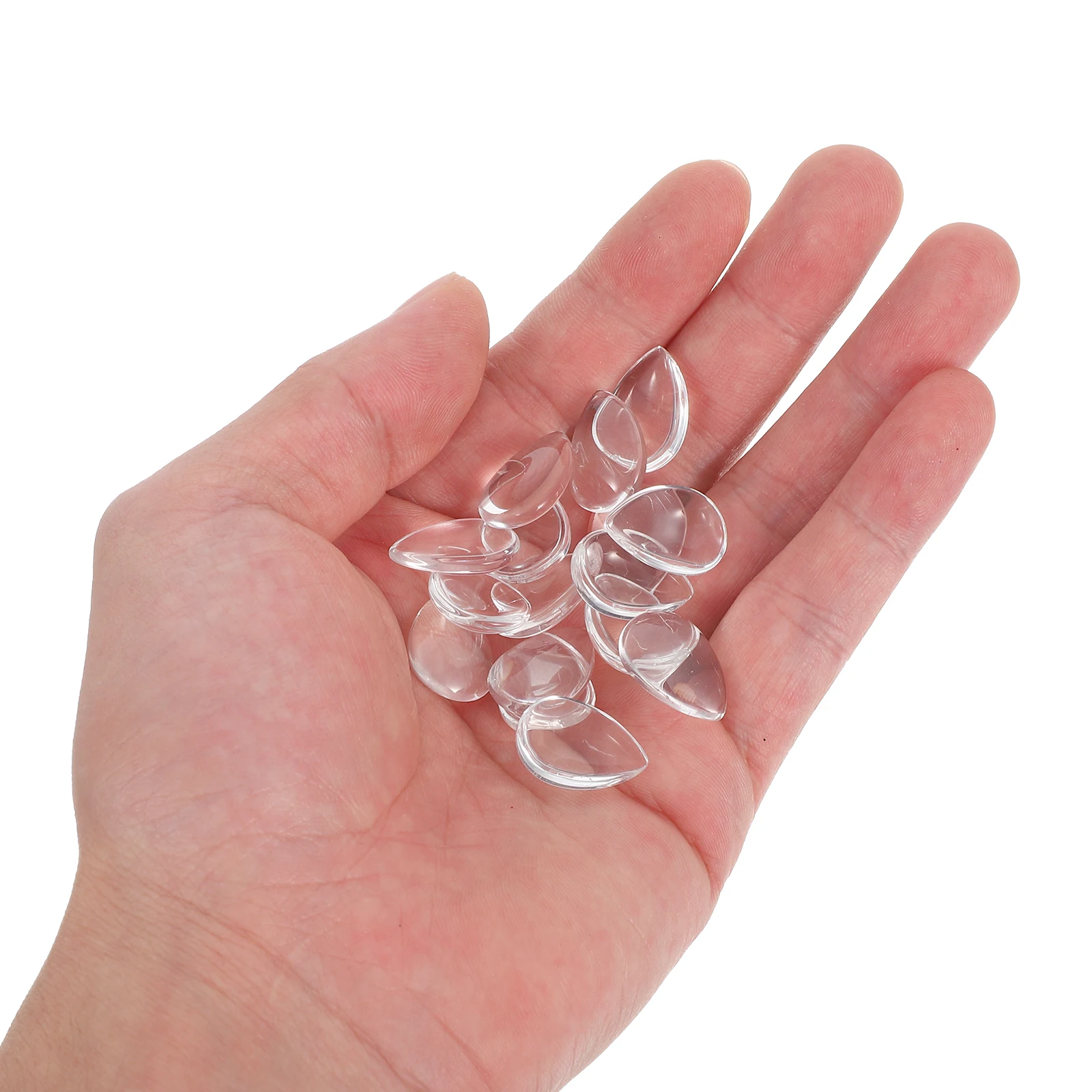 

50 шт. прозрачных стеклянных бусин для демонстрации лаков для ногтей, в форме капли, для образцов цветов, инструменты для демонстрации образцов лаков, для использования в салонах