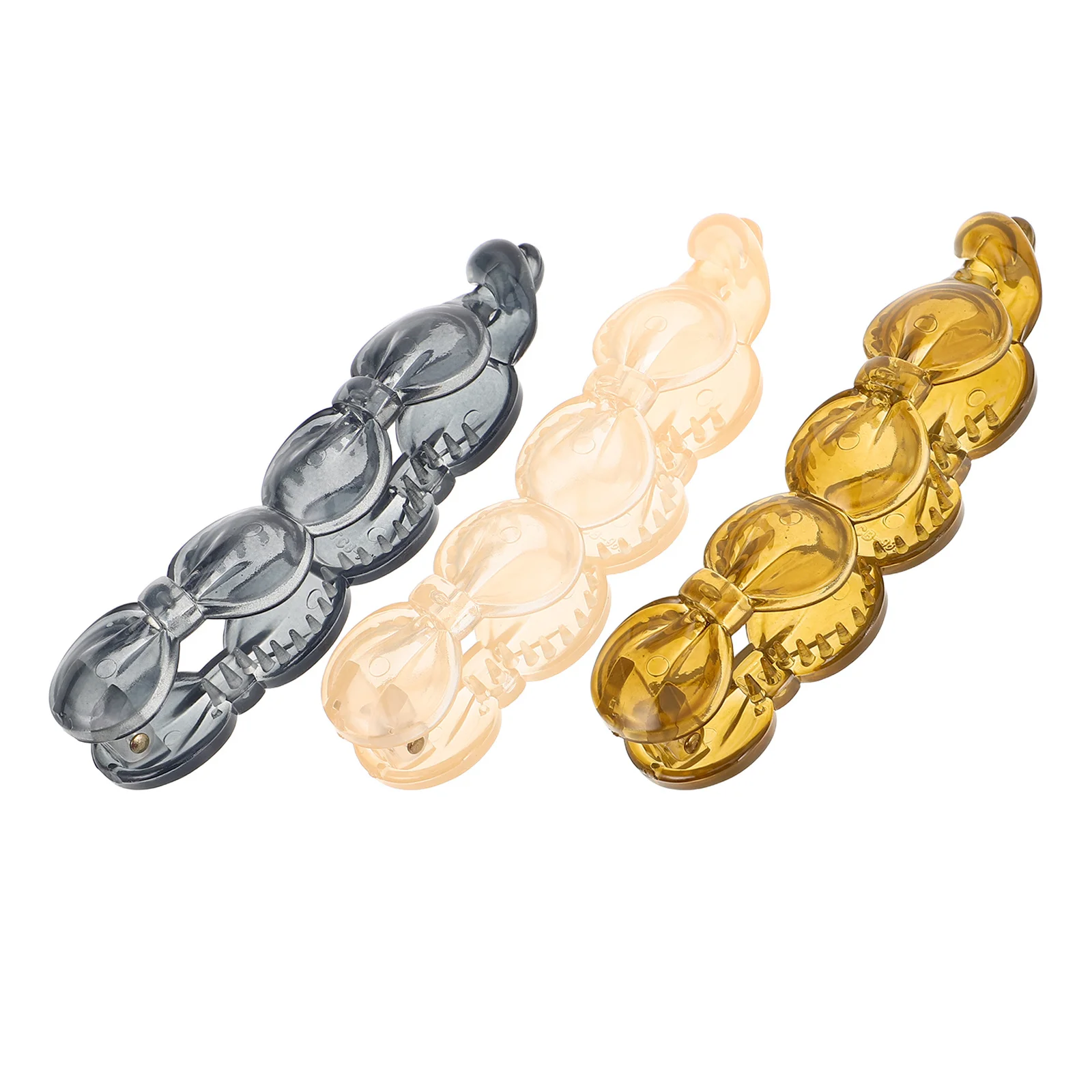 

3Pcs Banana Clip Bow Hair Claw Clips Matte Glossy Finish Stylish Hair Accessories for Women Girls Daily Wear Bow Snap Clip