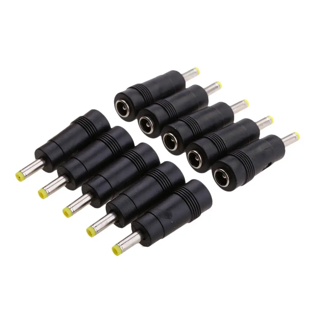 5-6pack 10 Pieces 5.5 x 2.1mm Female to 4.0x 1.7mm Male DC Plug Adapter