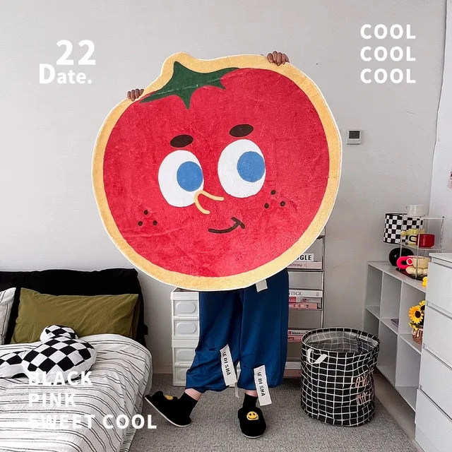 Kaiwaii Cartoon Special-Shaped Cashmere Floor Mat Bathroom Non-Slip Floor Mat Living Room Bedroom Decoration Bedside Mats