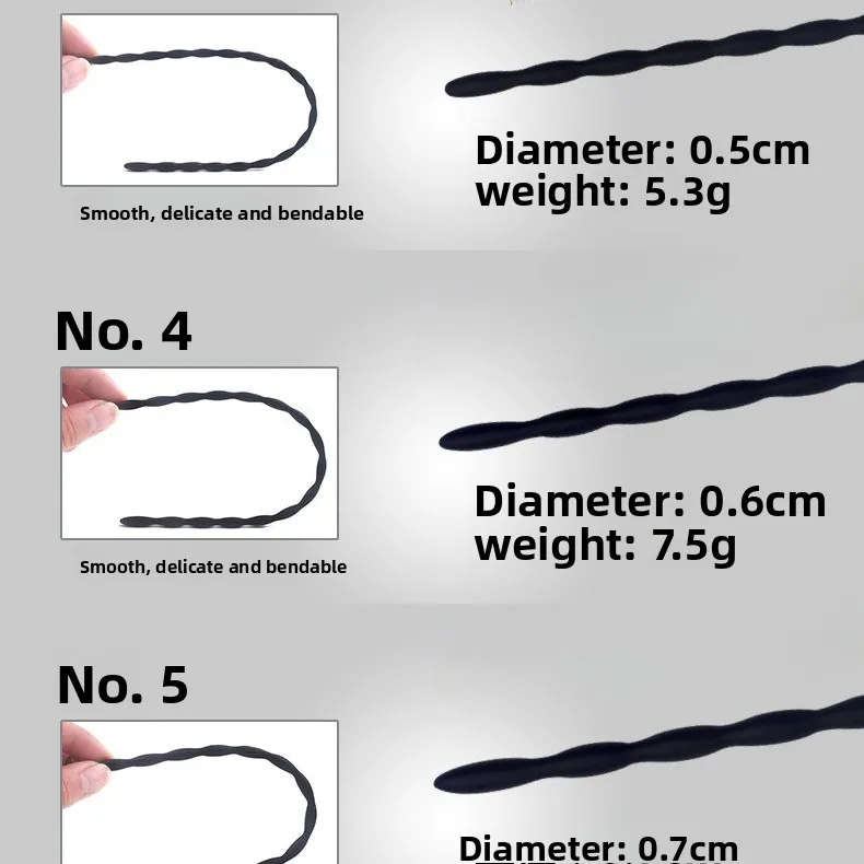 لينة سيليكون مجرى البول موسع الحصان العين عصا القضيب قضيب الذكور الاستمناء انسداد محفز القسطرة الجنس لعب للرجال #5