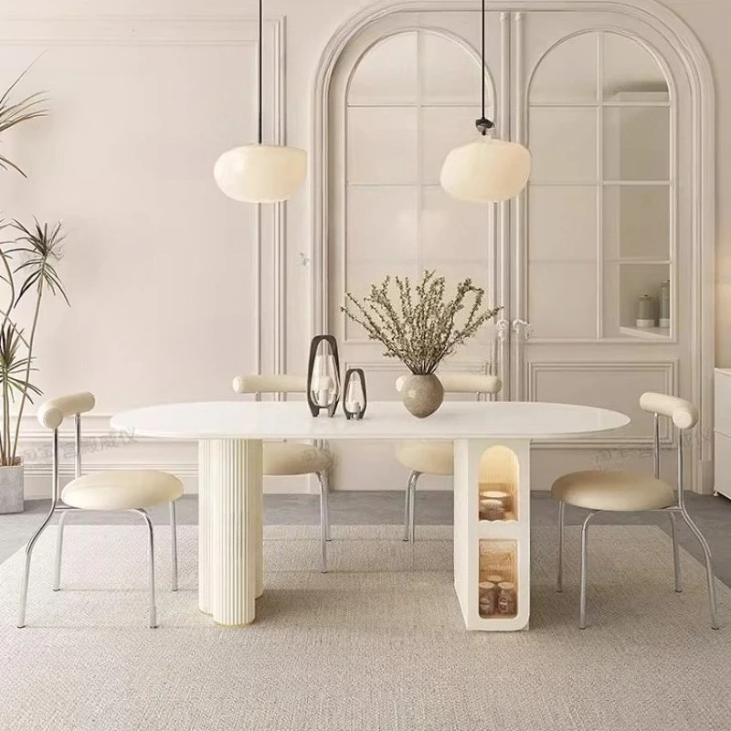 Restaurant Conference Dining Table Chairs Side Center Designer Dining Table Nordic Luxury Mesas De Comedor Kitchen Furniture