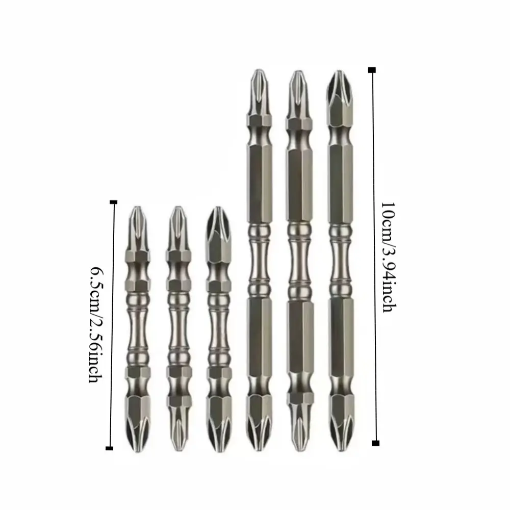 Punta a croce in acciaio legato resistente agli urti con filettatura magnetica D1 Punte per cacciavite PH2 impermeabili ad alta durezza