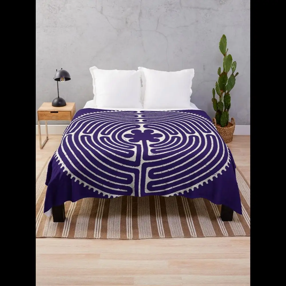 

Sacred Geometry Symbol Chartres Labyrinth Throw Blanket
