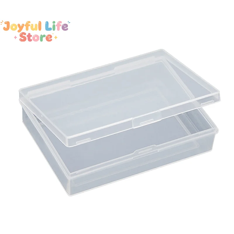 Hot Plastic Box PP Storage Case Packing  Box Playing Cards Container Transparent Desktop Tape Stickers Box Art Tool Case