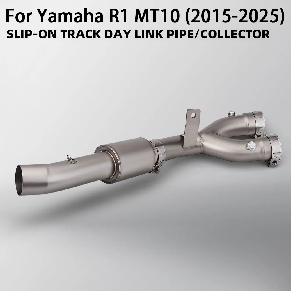 

Exhaust Kit For Yamaha YZF R1 R1M 2015-2025 Motorcycle Escape 51MM Stainless Adapter Middle Pipe Racing Line