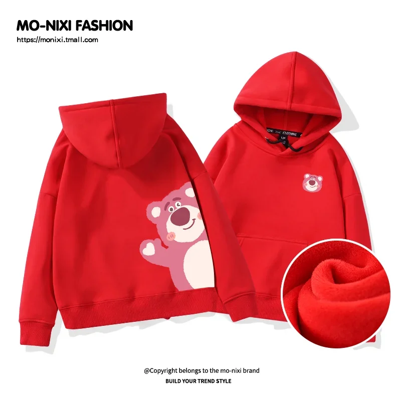 Lotso Disney Toy Story Hoodie Sweater 2024 New Spring and Autumn Hooded Top Large Size Hoodie Clothes Hoodies Anime Hoodie