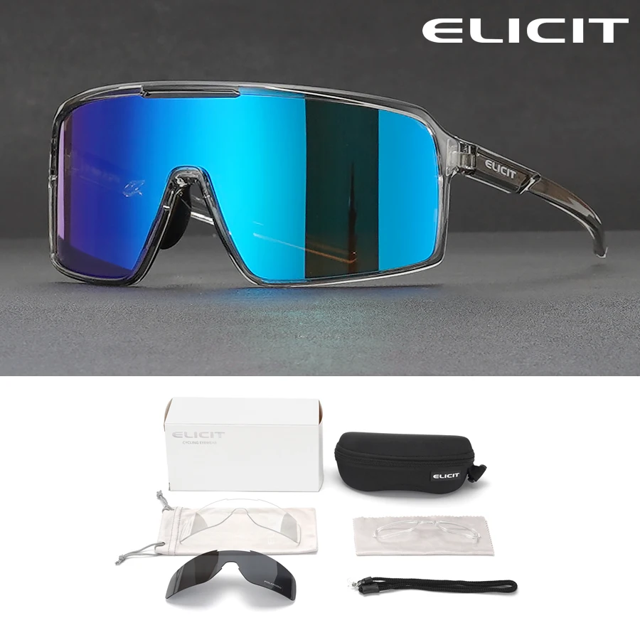 ELICIT Cycling Glasses Men Women Anti-Glare Polarizer Applicable To Fishing Driving Climbing Sunglasses UV400 Protection Eyewear