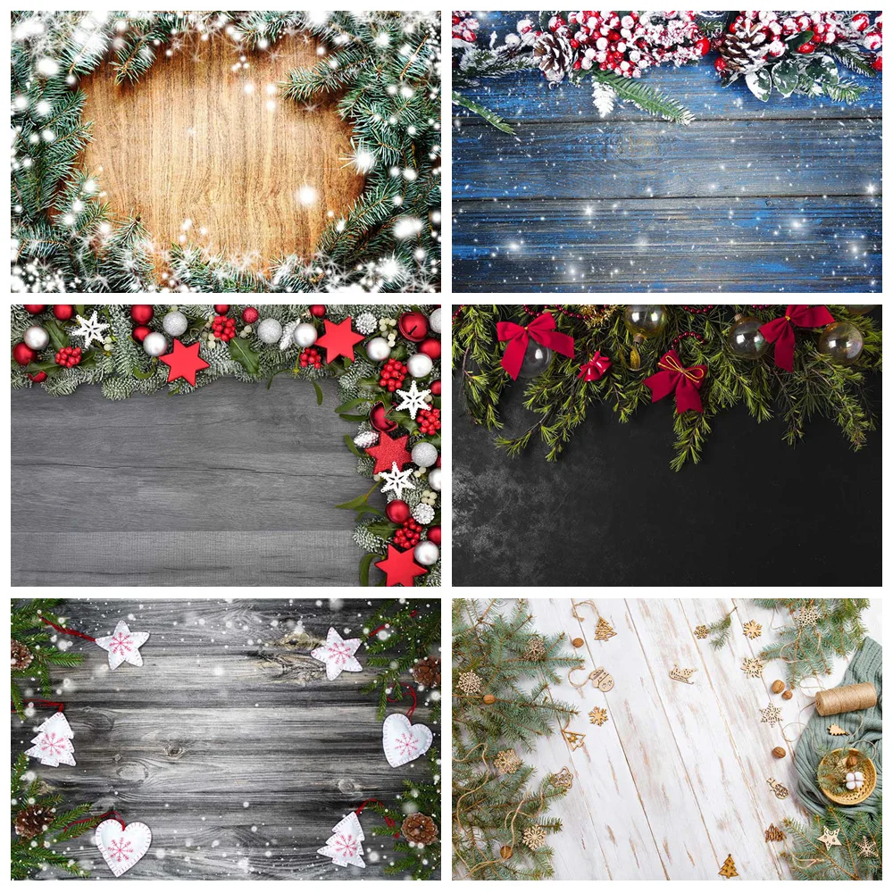 

MOON.QG Merry Christmas Backdrops Food Gifts Pine Backgrounds For Photographs Photography Accessories Festival Baby Photozone