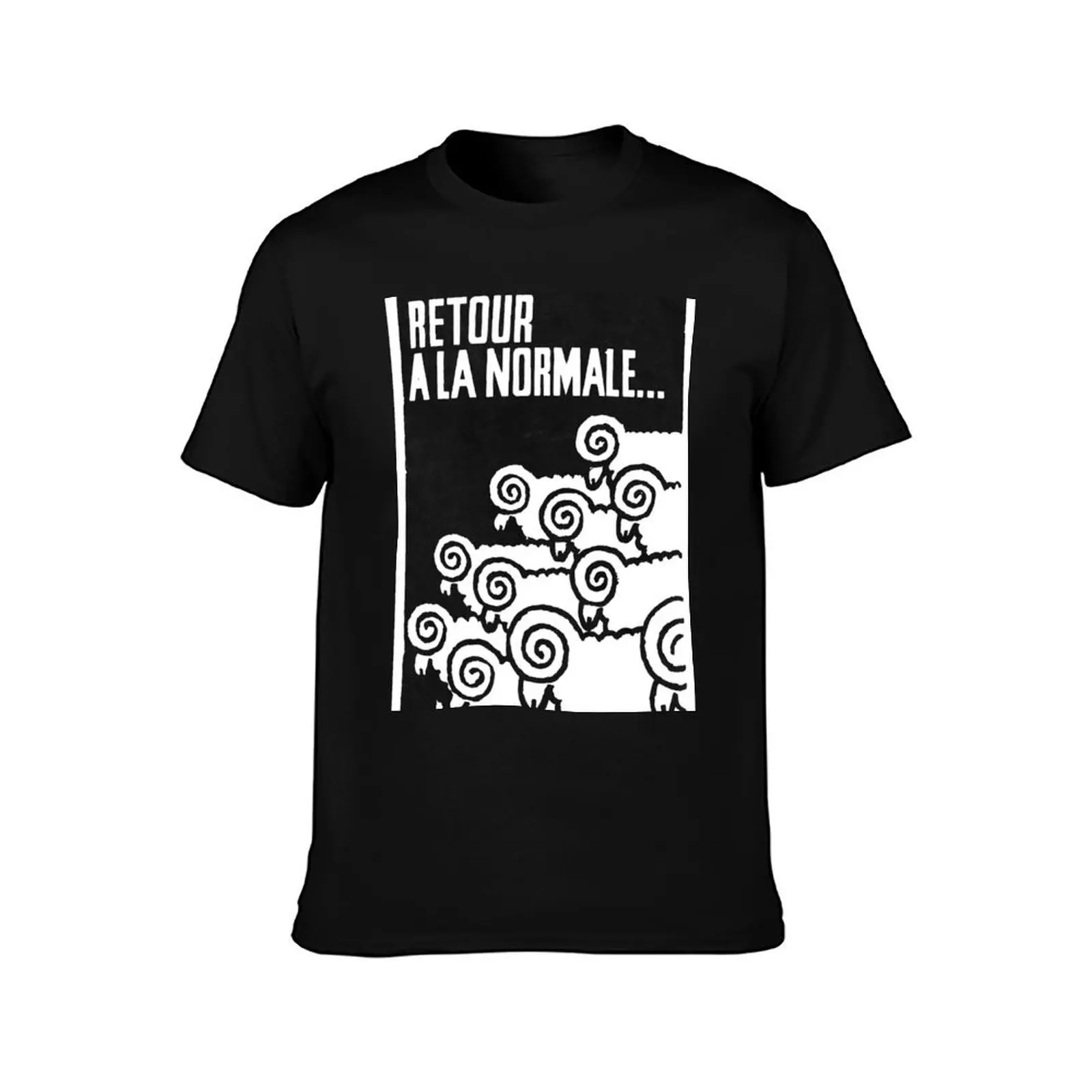 Affiche mai 68 - Retour à la normale T-Shirt Urban Style Casual Short Sleeve Top T-Shirt