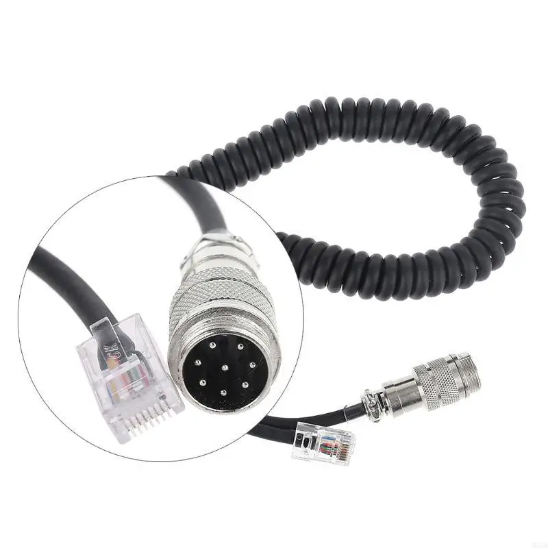 M3GA 8 Pin to RJ-45 Modular Plug Mic Cable Adapter for Yaesu Microphone MD-200 MD-100 FT-450 FT-900 FT-991