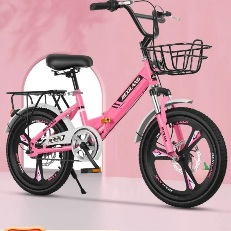 Children's Bicycle Male And Female Folding 6-15 Year Old Children 16-22 Inch Student Shock Absorbed Pedal Bike Installation Free