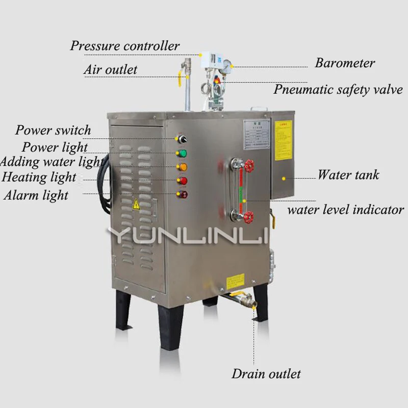 Gerador de vapor automático 12kw, caldeira industrial, aquecimento elétrico, economia de energia, equipamento comercial de leite de soja ldz k 0.016-0.7