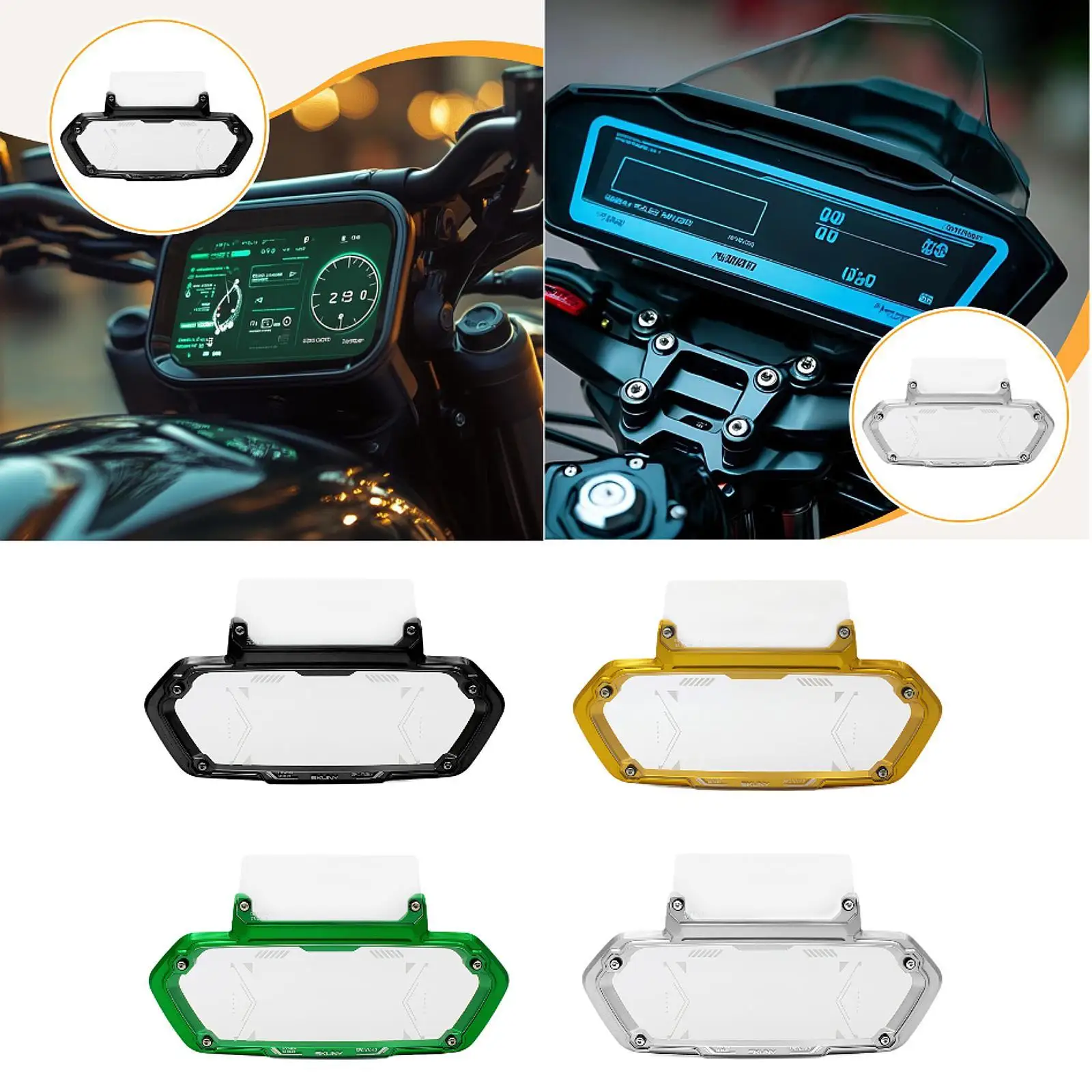 

Motorcycle Dashboard Cover for X-max 300 Sturdy Guard Anti Scratch Dash Board Outer Frame Aluminum Alloy Frame Component Parts