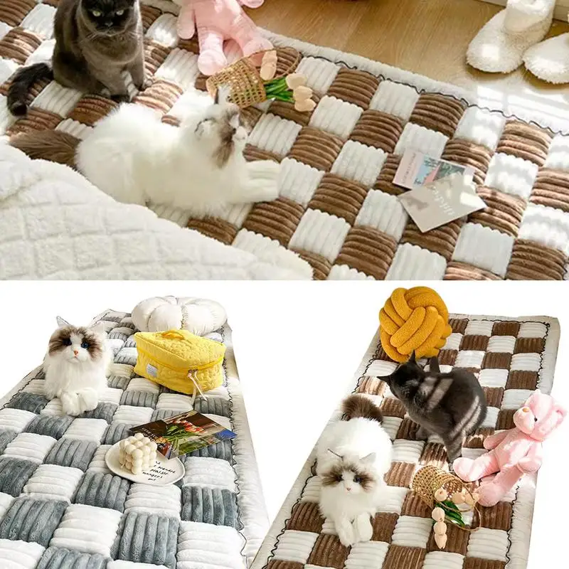 150x70cm Tatami Fluffy Rug Bedside Chenille Bedroom Foot Mat Comfortable Throw Rugs Pet Cat Dog Thicken Living Room Floor Carpet