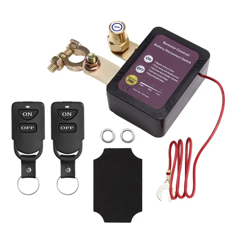 

Automatic Power-Off Switch For Car Battery 24V/12V 240A Remote Control Battery Disconnect Device Power-Off Switch