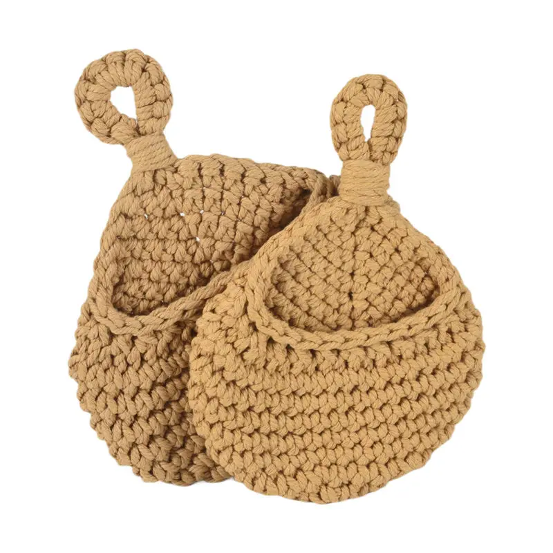 

Jute Potato And Onion Storage Basket For Pantry Boho Kitchen Decor Bohemian Hanging Fruit Baskets For Kitchen-A22G